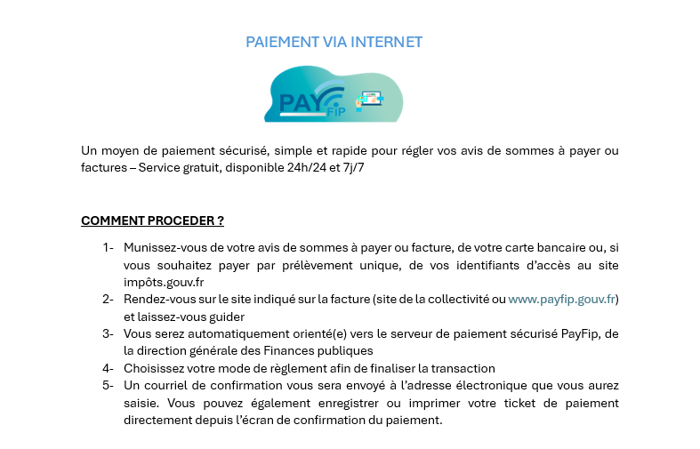 payfip paiement